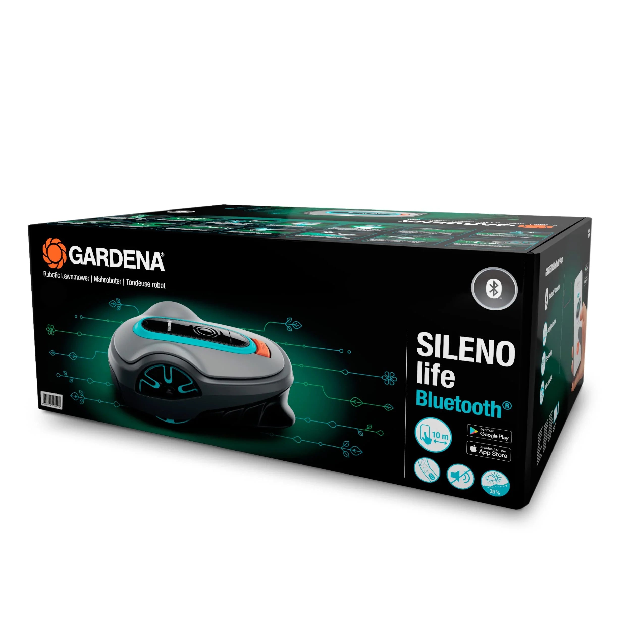 2025 Robot cortacésped Gardena SILENO minimo 350 m²: cortacésped inteligente con conectividad óptima, programable vía la aplicación Gardena Bluetooth (15208-47)