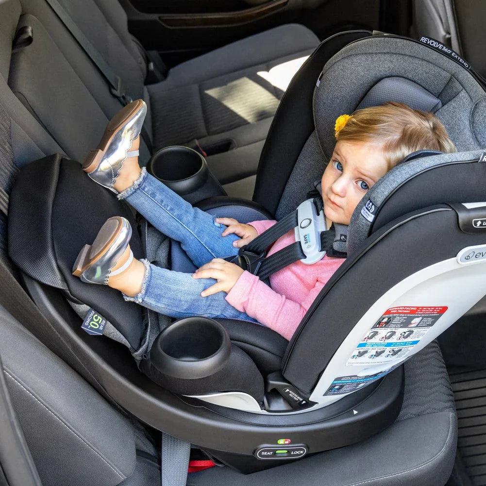 2025 Evenflo GOLD Revolve360 Slim Asiento de Coche Giratorio 2 en 1 con SensorSafe