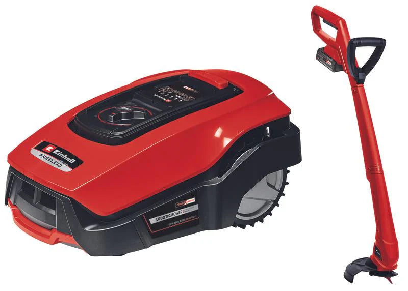 2025 Kit robot cortacésped Einhell Freelexo 500 con recortadora para bordes de césped