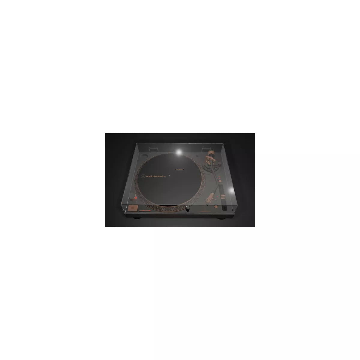 2025 Audio Technica AT-LP120XUSB-BZ Tocadiscos de tracción directa USB, color bronce – 3 velocidades, preamplificador integrado, conversión de vinilo a digital