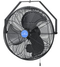 2025 Big Helicopter – Ventilador de pared resistente a la intemperie de 18", calidad industrial, para uso interior y exterior, ideal para veranda, invernadero, garaje, taller y muelle de carga, color negro