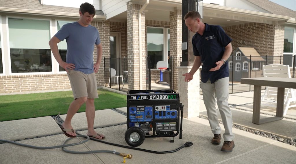 2025 Generador Portátil Trifuel 13 000 W HXT con Alerta de Monóxido de Carbono (CO)