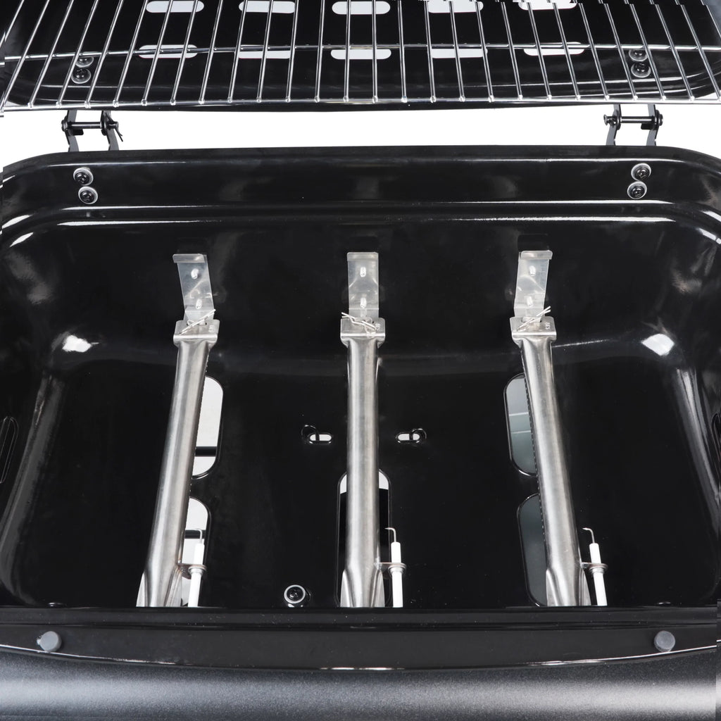 2025 Parrilla a gas RevoAce de 3 quemadores con quemador lateral, color azul zafiro, modelo GBC1729WBS, nueva