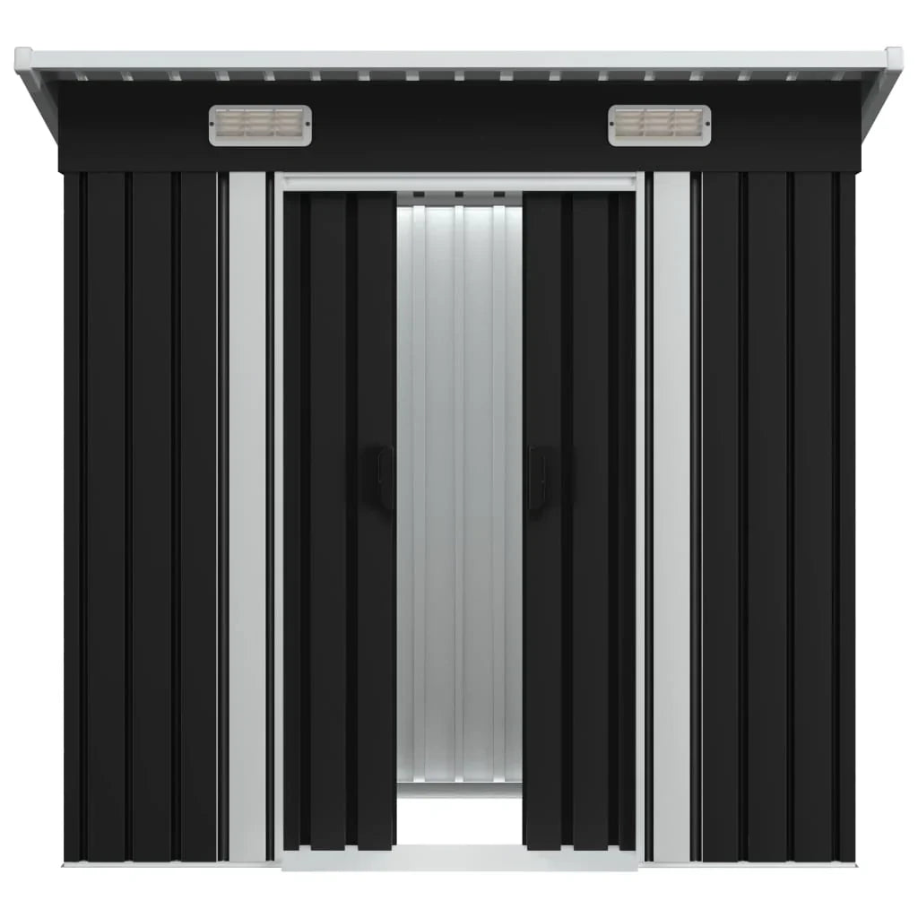 2025 Cobertizo para jardín de acero gris antracita v6684