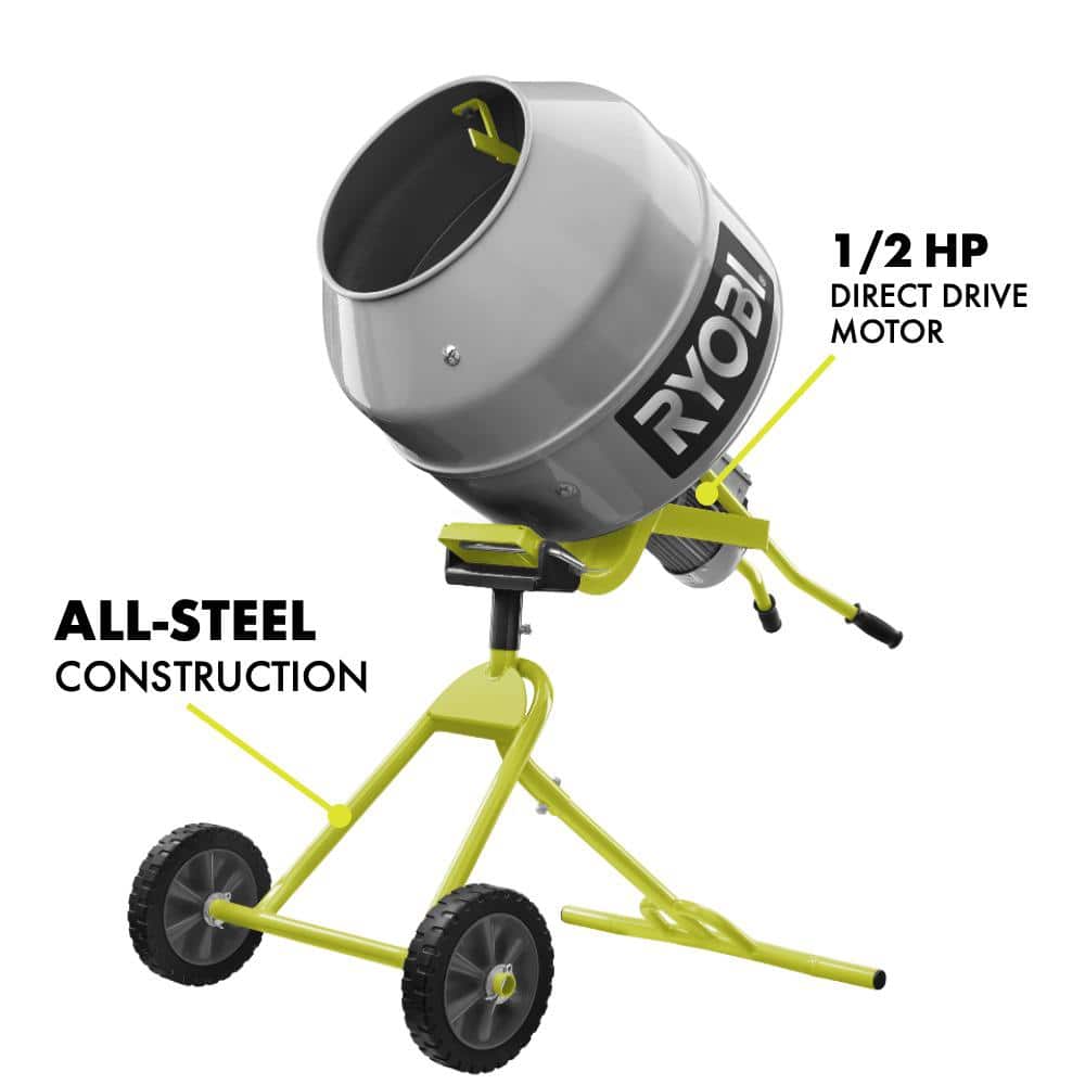 2025 Mezcladora de Concreto Portátil RYOBI 5,0 pies³ RMX001