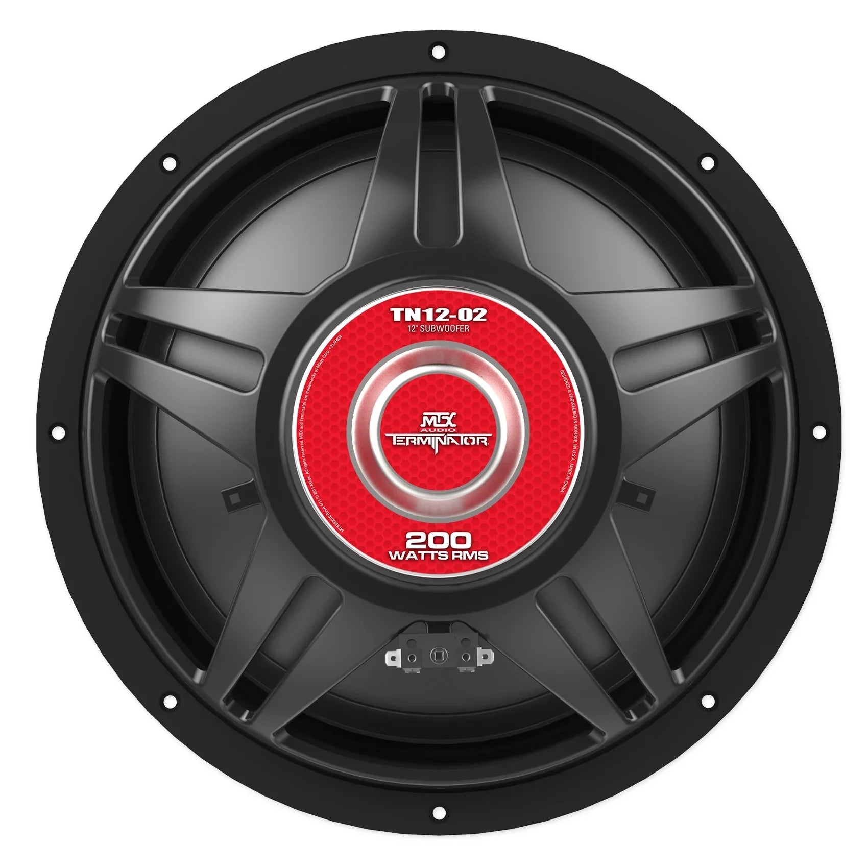 2025 Subwoofer para coche MTX Terminator TN12-02 de 12 pulgadas, 400 Watts, con caja estanca