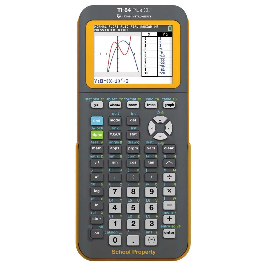 2025 Texas Instruments TI 84 Plus CE Color - EZ SPOT Yellow - Calculadora gráfica