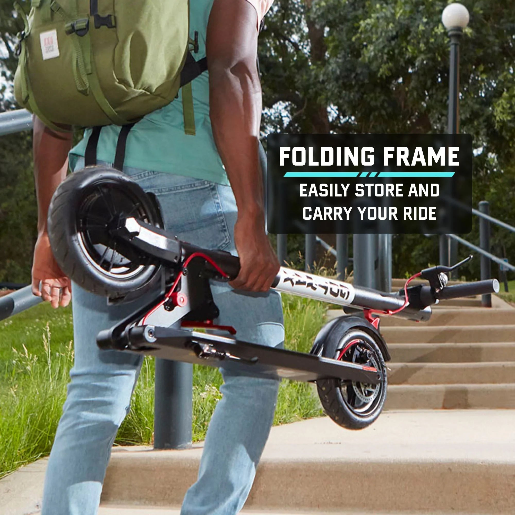 2025 Gotrax GXL V2 Patinete Eléctrico – Patinete Plegable Ligero para Desplazamientos Diarios de Adultos y Adolescentes