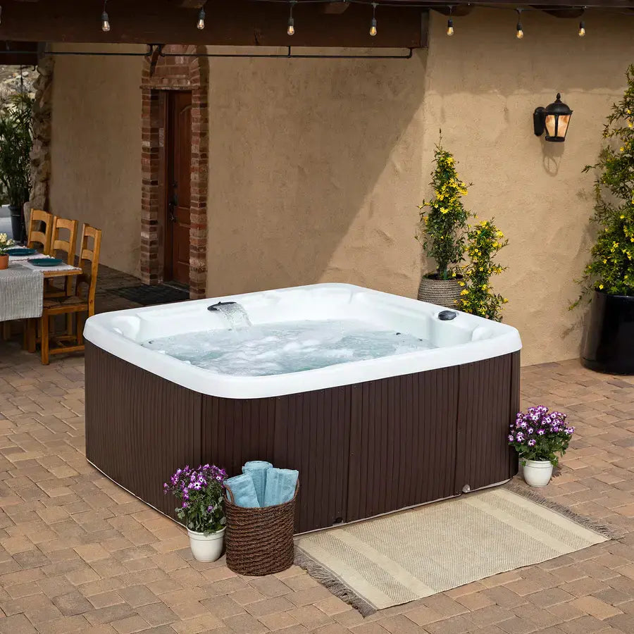 Lifesmart Spas LS700DX Spa de 230 Voltios para 7 Personas con 90 Chorros, Cuadrado, con Ozono