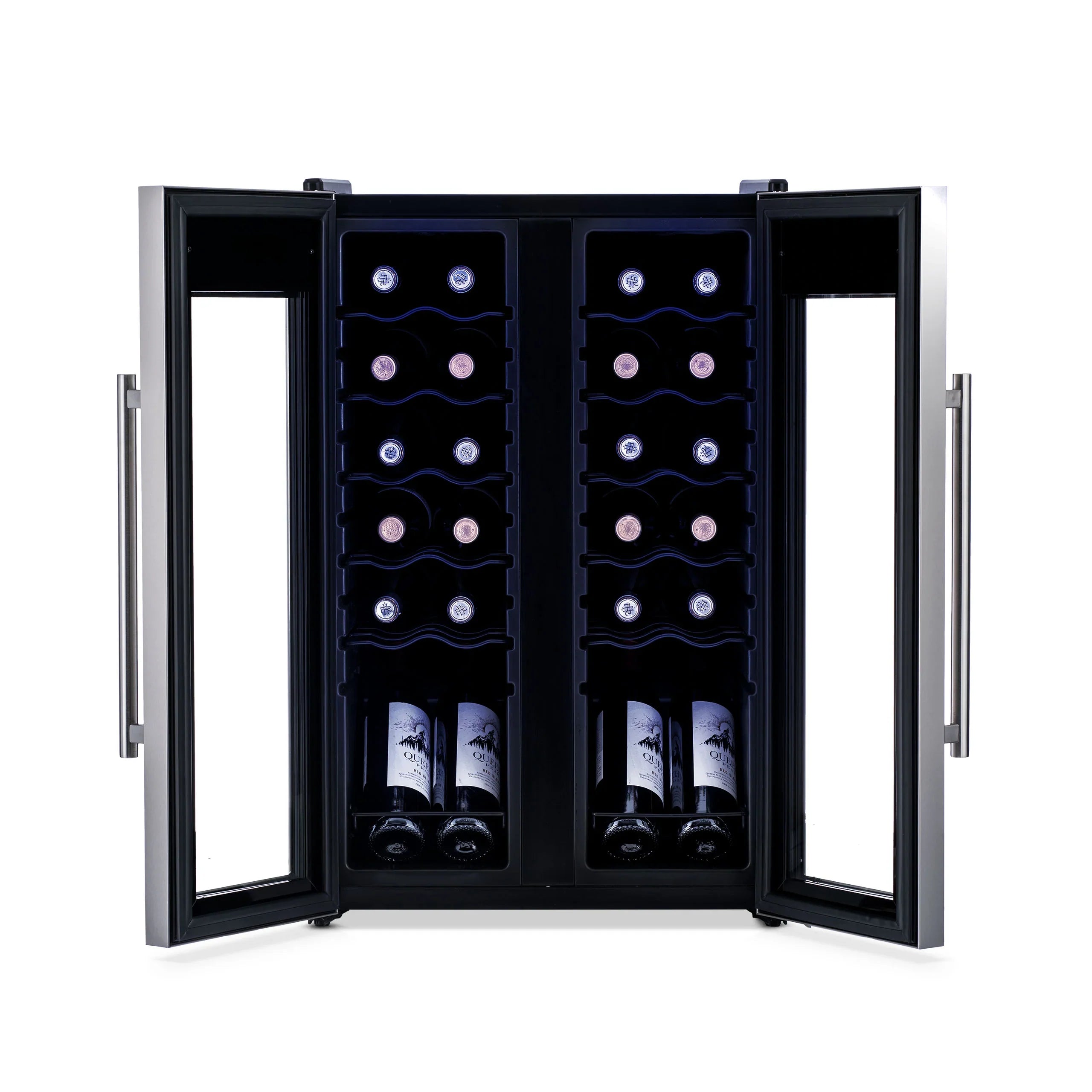 2025 Refrigerador de Vinos Independiente Newair® de Acero Inoxidable – 24 Botellas – 20" con Doble Zona