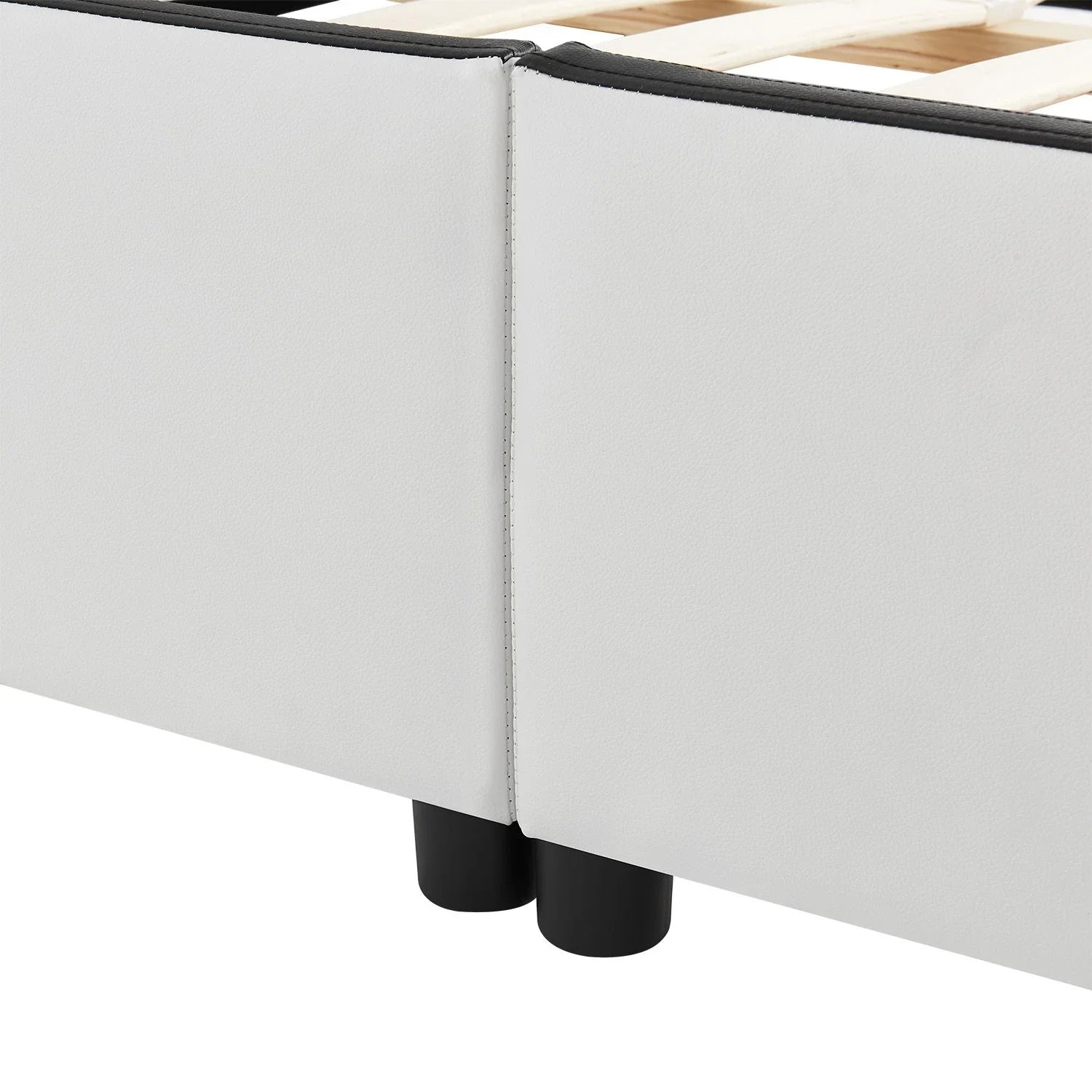 2025 Cama tapizada Sevilla 140x200 cm en blanco