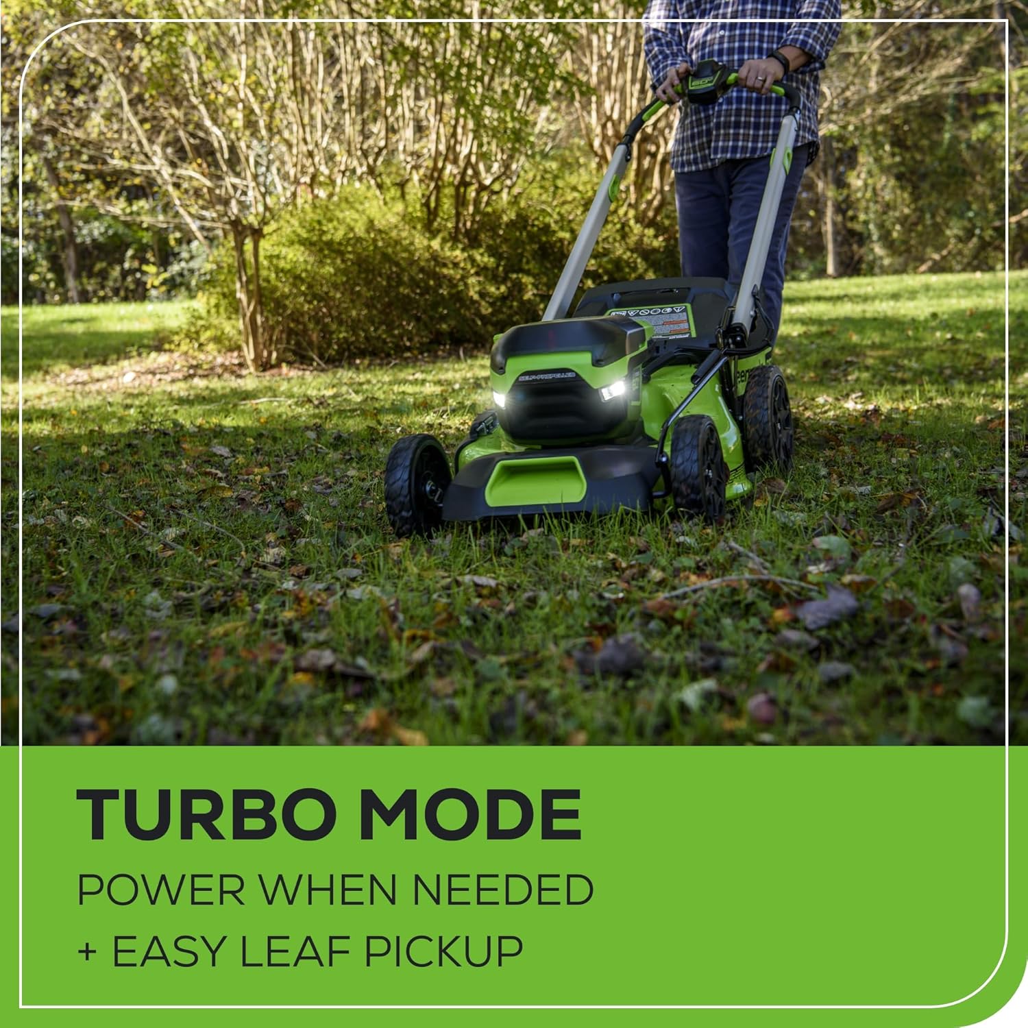 2025 Cortacésped Autopropulsado Inalámbrico Greenworks 60V 21” con 2 Baterías de 4.0Ah y Cargador Rápido de Doble Puerto