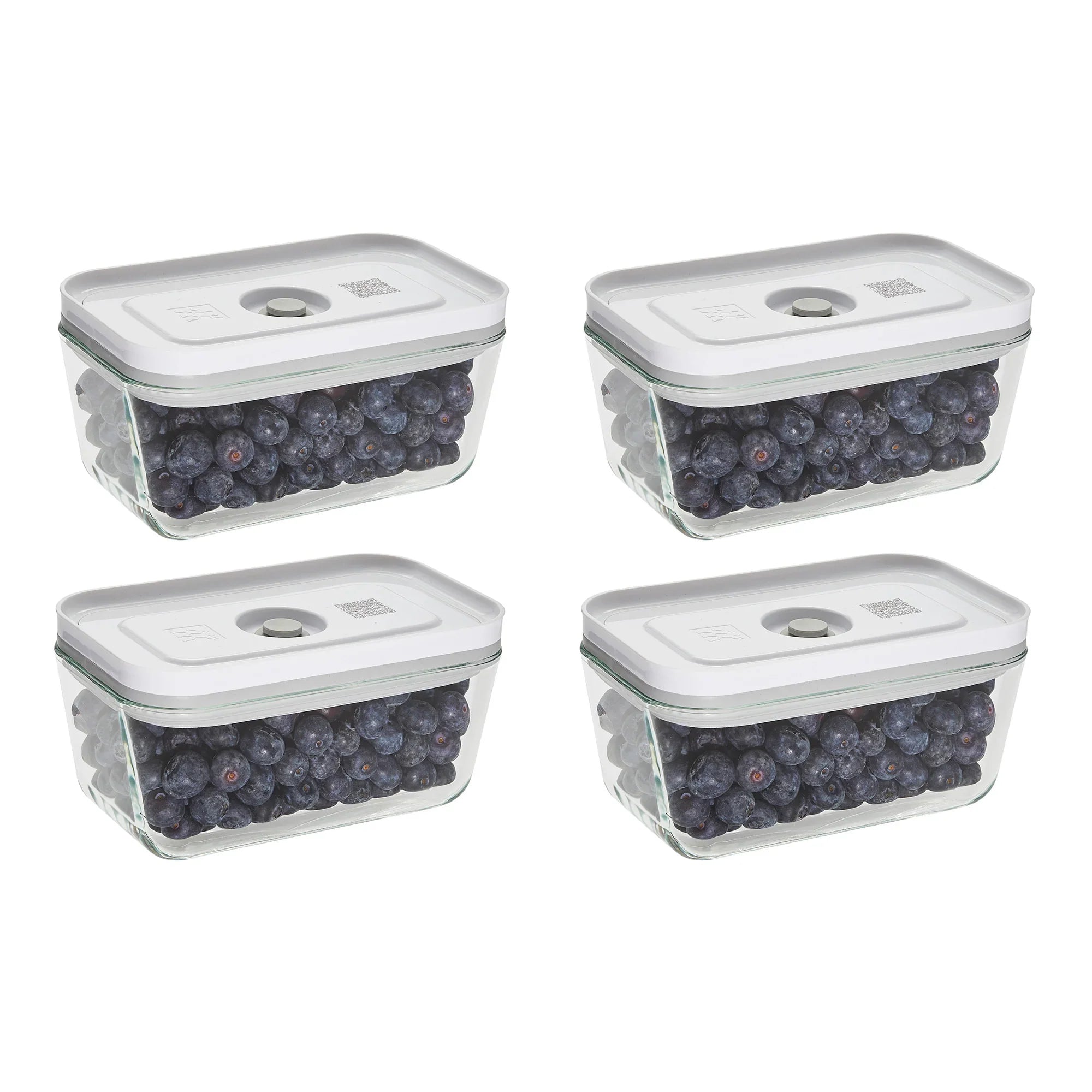 2025 ZWILLING Fresh & Save - Set de 4 recipientes de vidrio para conservación al vacío