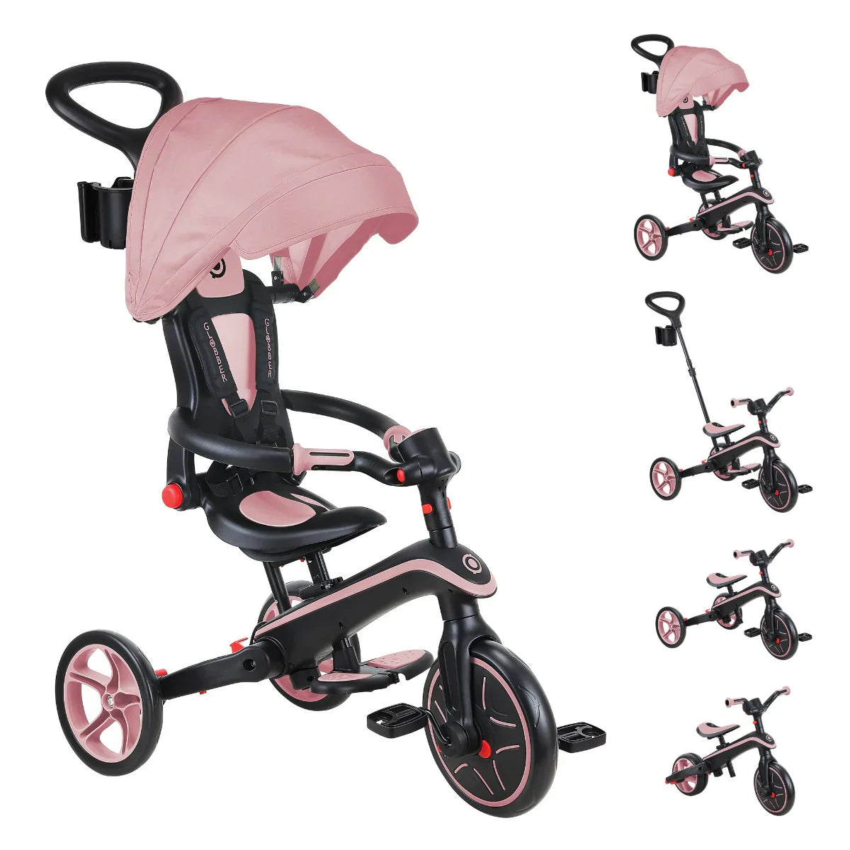 2025 Triciclo Plegable Globber EXPLORER 4 en 1 con Asa Parental