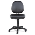 2025 Silla de trabajo giratoria/inclinable Alera Interval Series de cuero, negra
