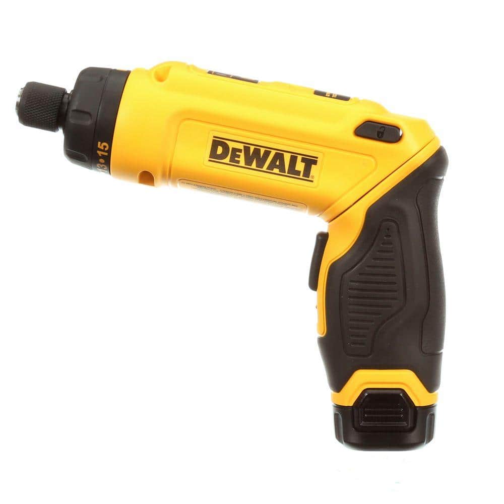 2025 Destornillador Giroscópico Inalámbrico 8V MAX con Mango Ajustable, (2) Baterías de 1.0Ah, Cargador y Bolsa DCF680N2