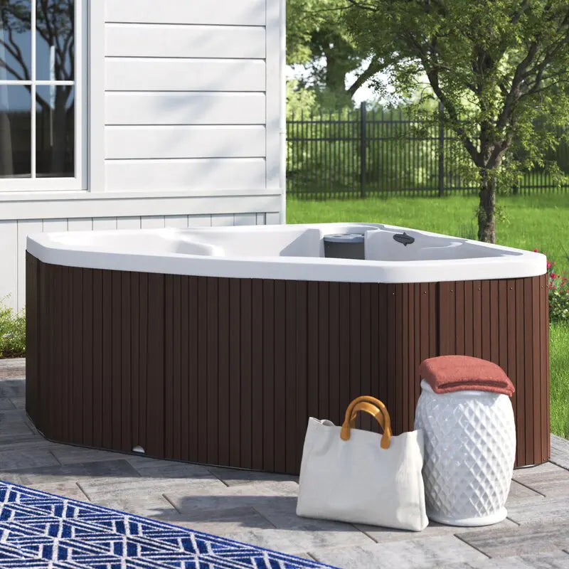 Lifesmart Spas – Spa Plug and Play 110 Voltios, 3 personas, 17 chorros con ozonizador – Color Espresso