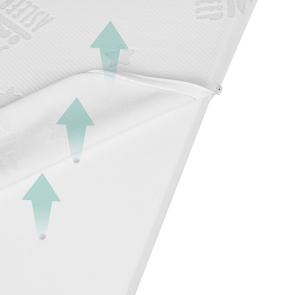 Colchón para bebés y niños COMFORT AIR ROLL safe asleep® con funda de jacquard
