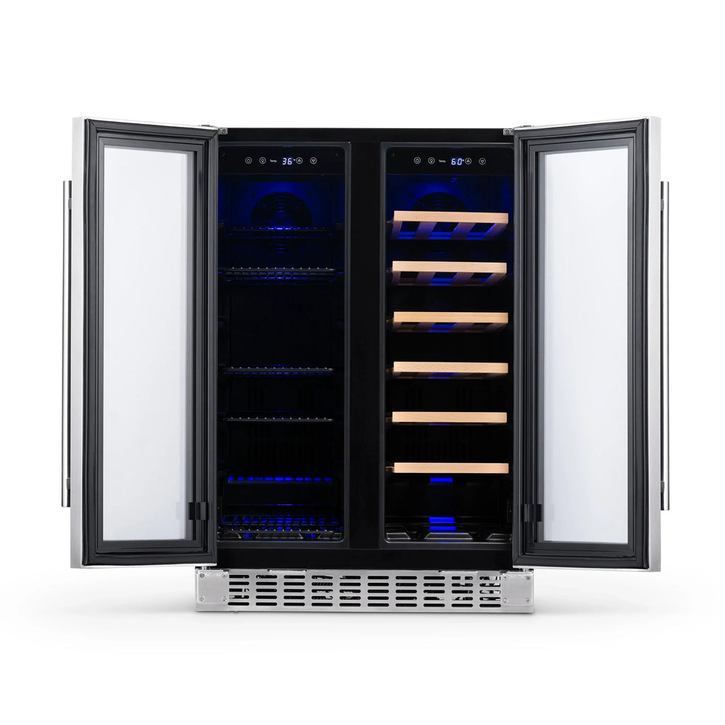 2025 Newair® Refrigerador Premium para Bebidas Empotrable de Doble Zona – 58 Latas y 18 Botellas – 24"