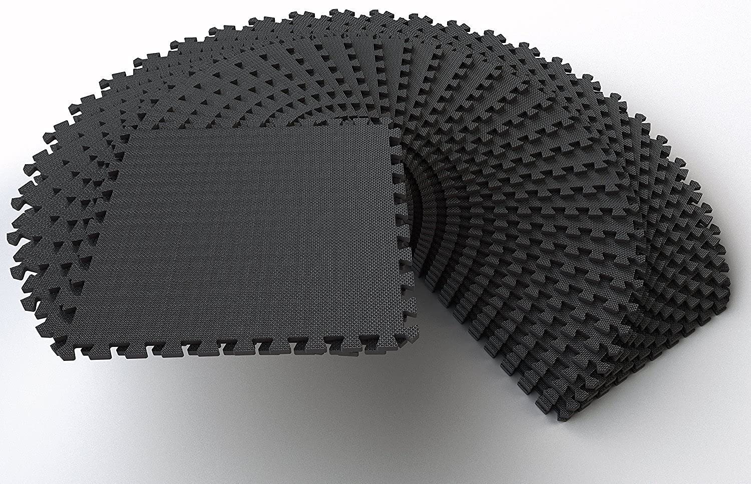 Tapete de ejercicio tipo rompecabezas BalanceFrom con losetas entrelazadas de espuma EVA