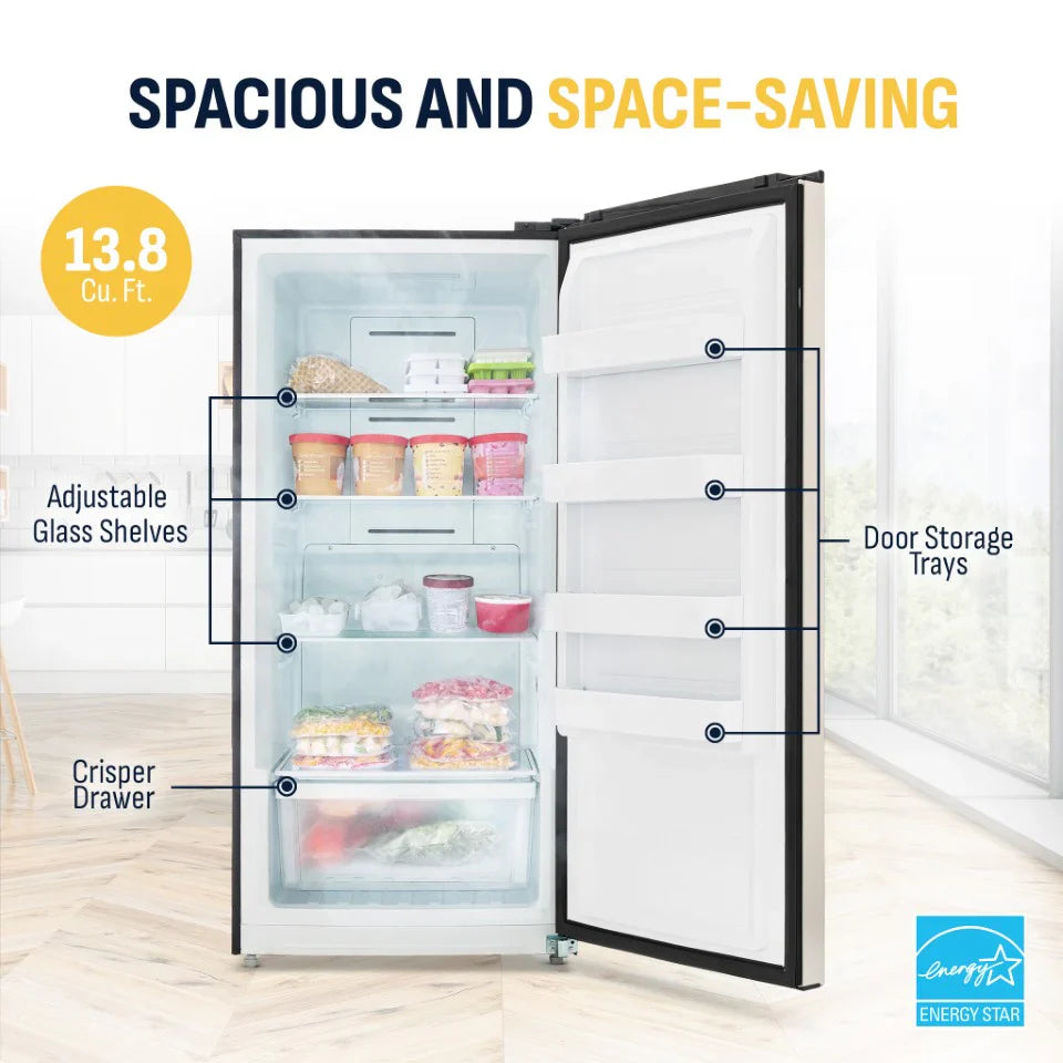 2025 Congelador Newair® – 13,8 pies cúbicos – Acero inoxidable