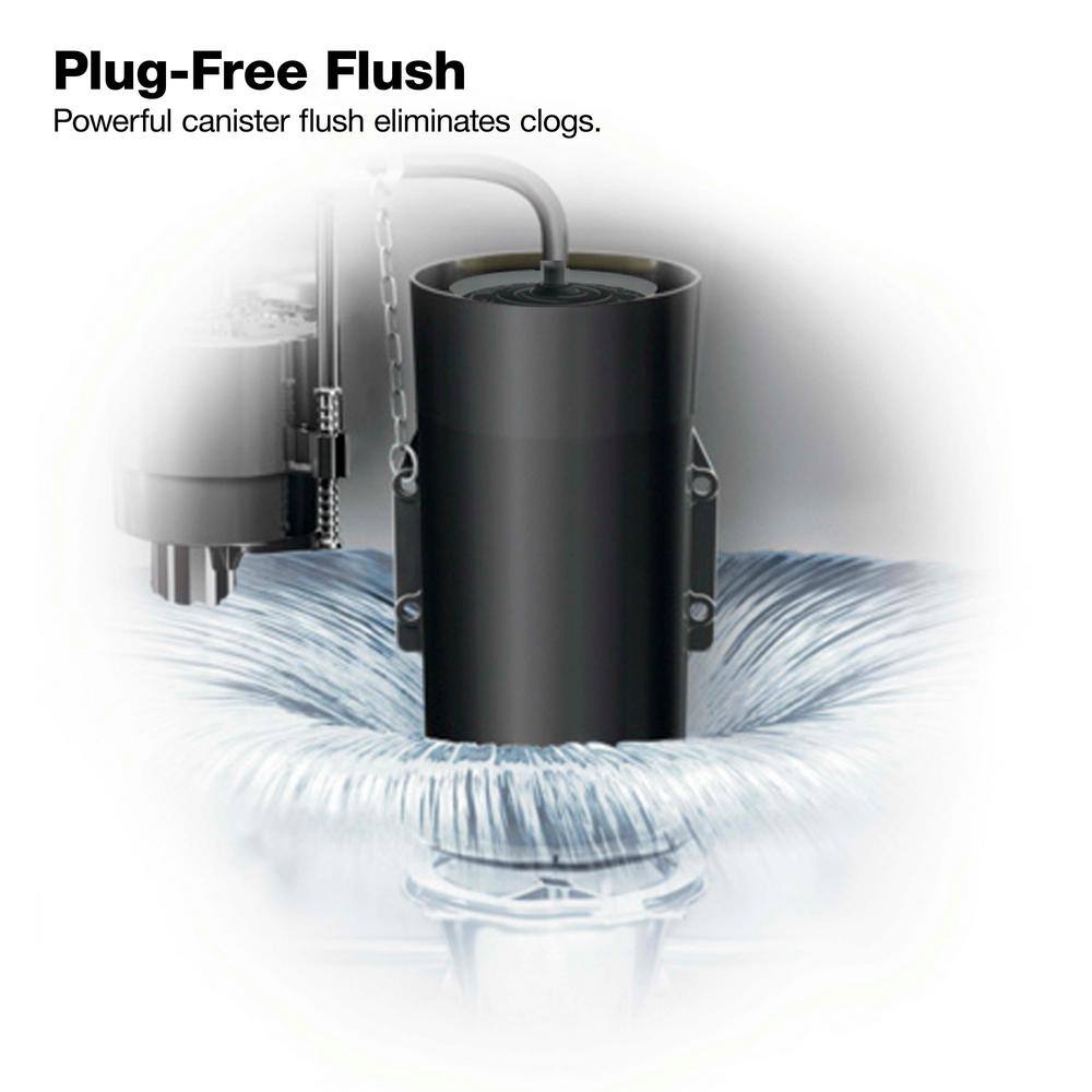 Inodoro KOHLER Extra Alto Highline Arc de Dos Piezas con Descarga Simple 1,28 GPF, Alargado, Blanco (Asiento Incluido)