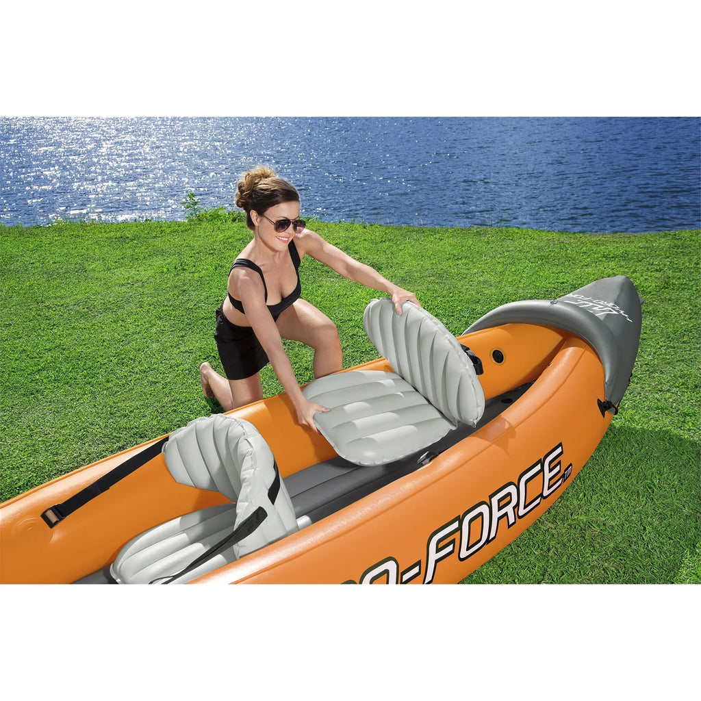 Kayak inflable Bestway Hydro Force Lite Rapid X2: kit para deportes acuáticos al aire libre