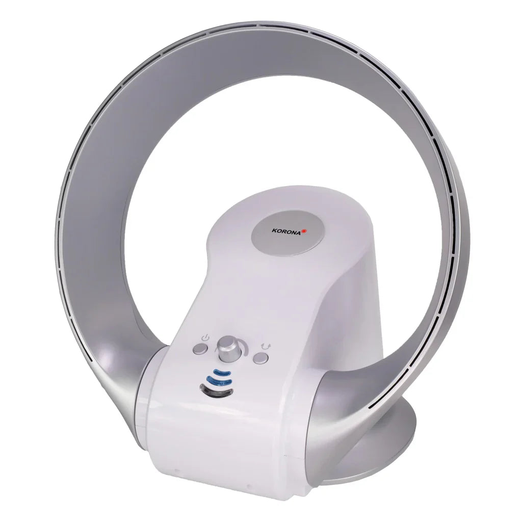 2025 Ventilador de pared y de mesa sin aspas Korona 81008, 26 W, plata y blanco