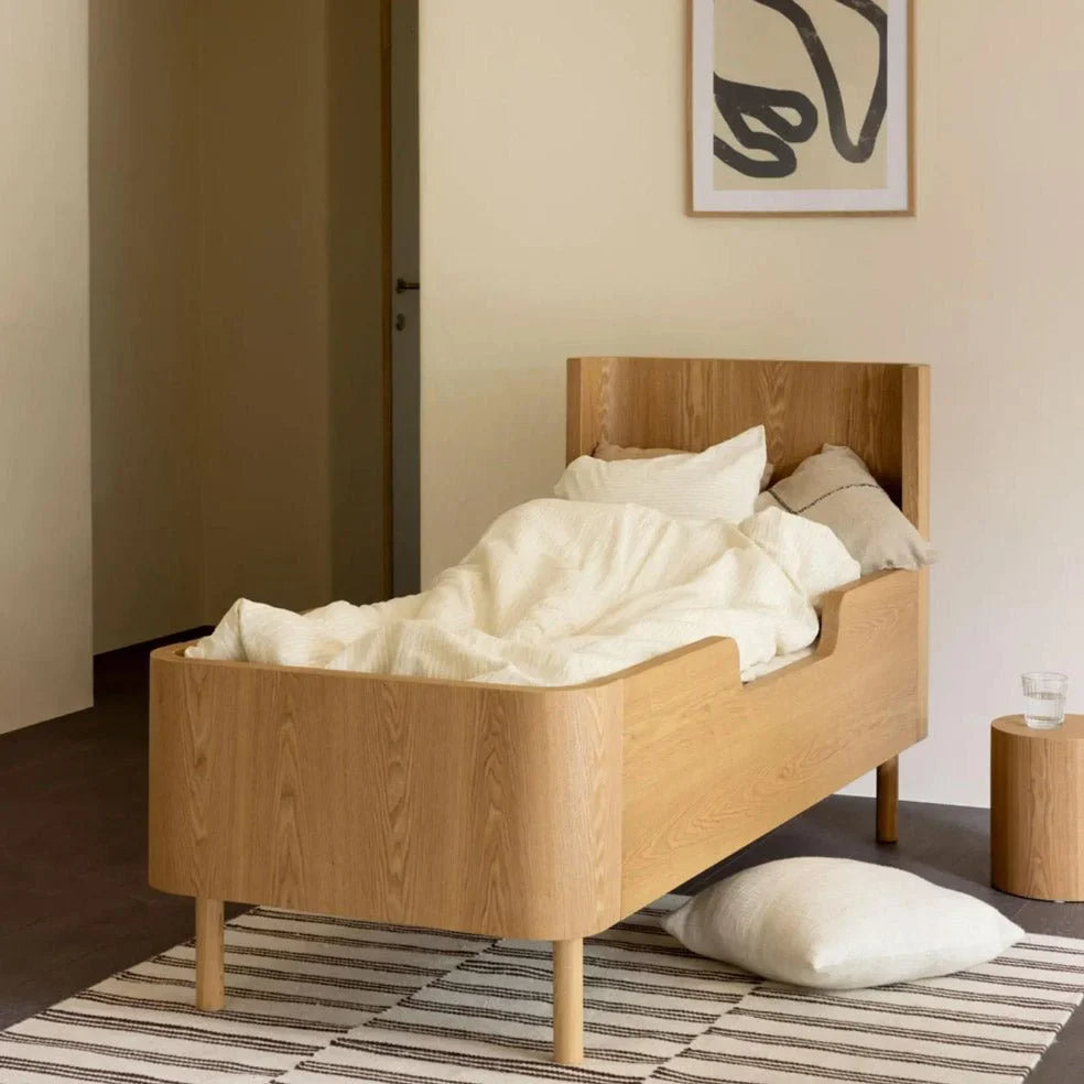 2025 Kit junior Quax Hai No Ki – Extensión para cama junior 170 x 70 cm | Extensión para cama 140 x 70 cm | Fresno certificado FSC y MDF | Incluye extensión de somier de lamas, sin colchón