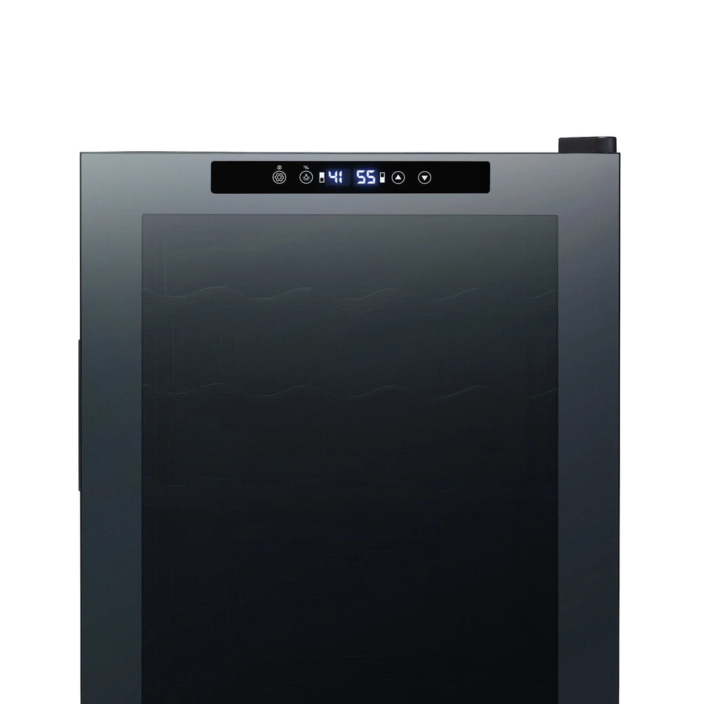 2025 Refrigerador de Vinos Independiente Newair® Negro – 33 Botellas, Doble Zona – 19,5"