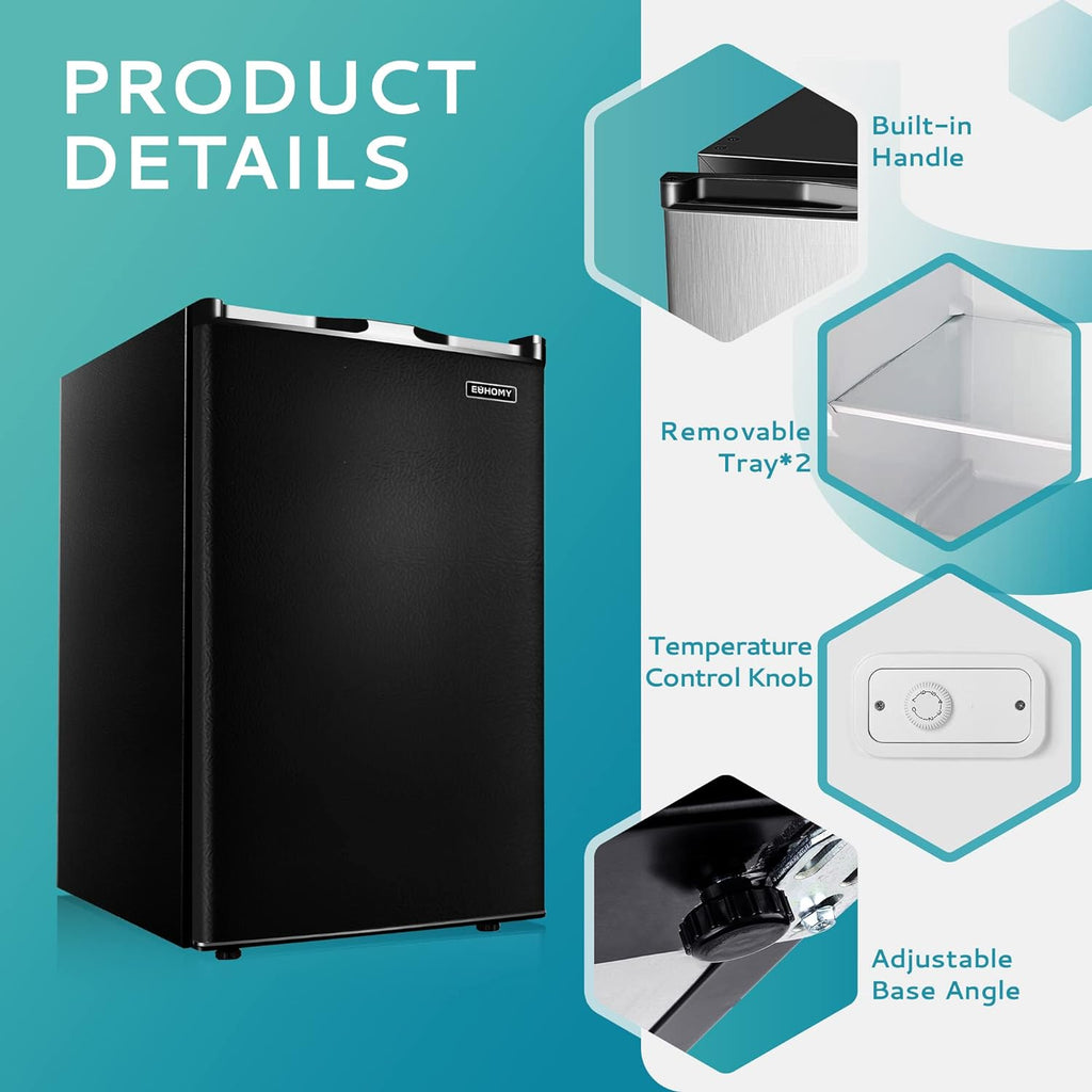 Congelador Vertical, 3.0 Pies Cúbicos, Congelador Mini Compacto de Una Puerta con Puerta Reversible de Acero Inoxidable, Congelador Pequeño para Hogar/Dormitorios/Apartamento/Oficina (Plateado)