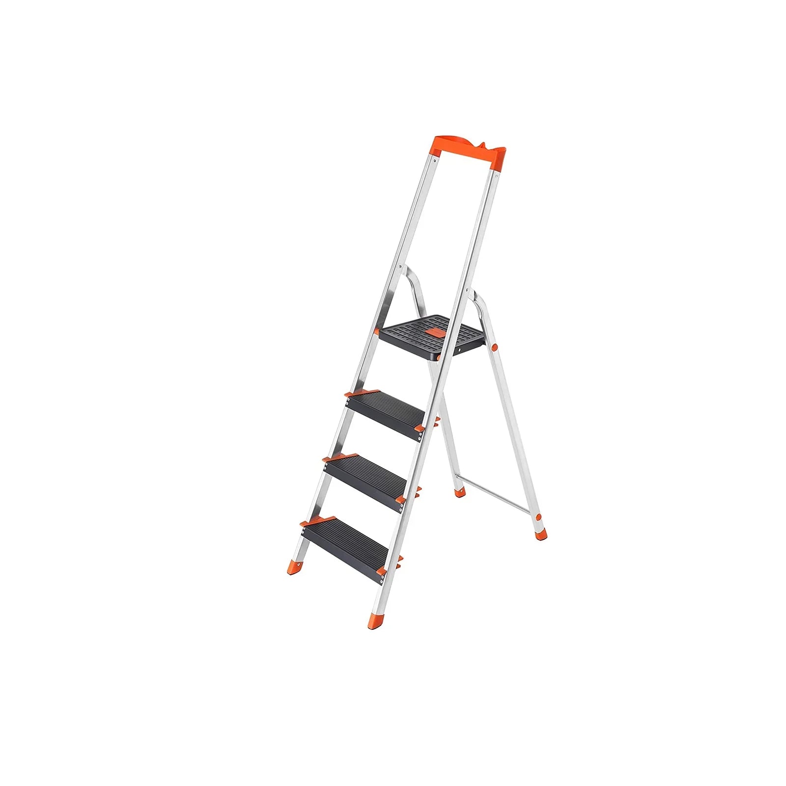Escalera de 4 Peldaños Negro y Naranja
