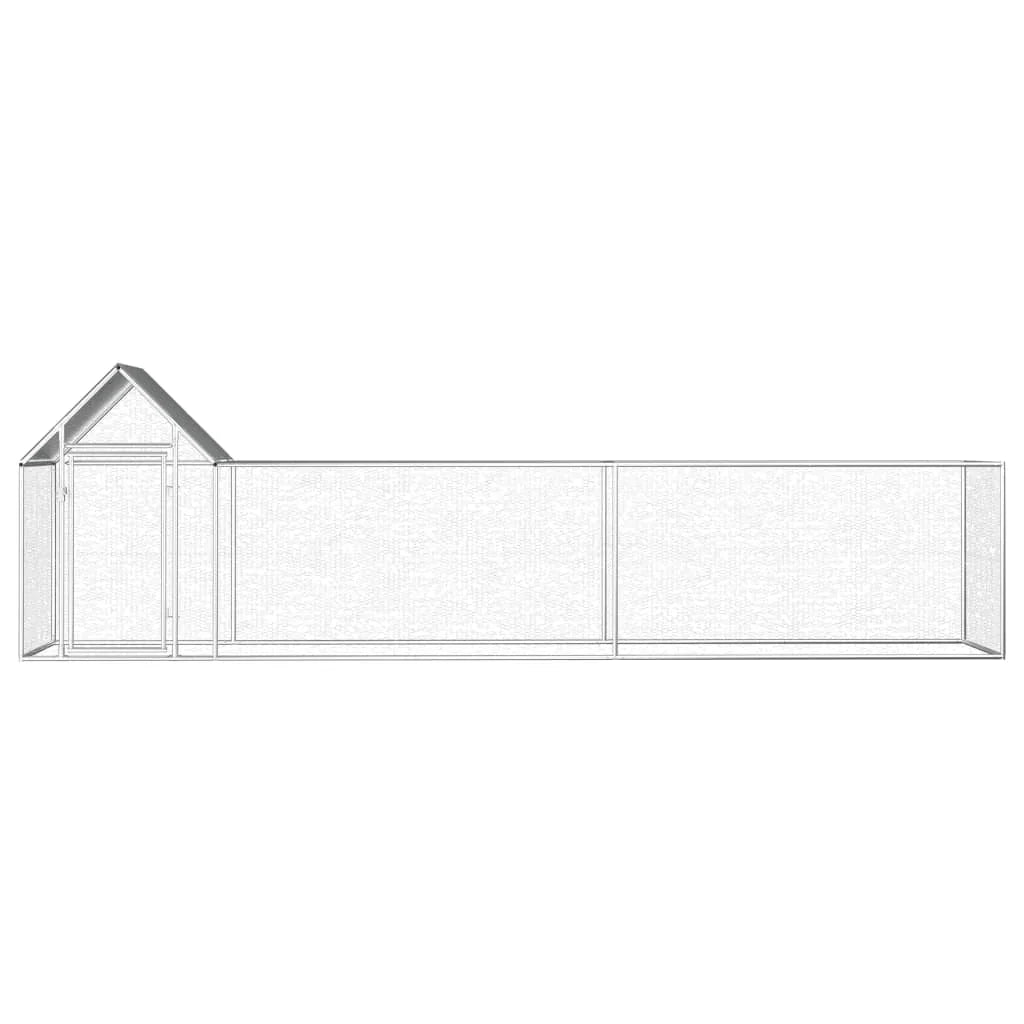 2025 Jaula para gallinas de acero 5 x 1 x 1,5 m – Recinto exterior seguro para aves de corral y pequeños animales