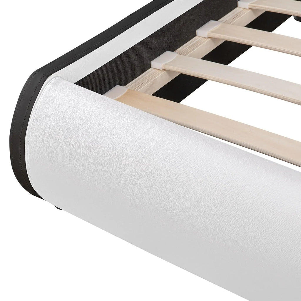 2025 Cama tapizada Sevilla 140x200 cm en blanco