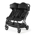 2025 3Dpac CS+ cochecito doble, negro – Compatible con sillas de auto – Ligero con plegado de una mano