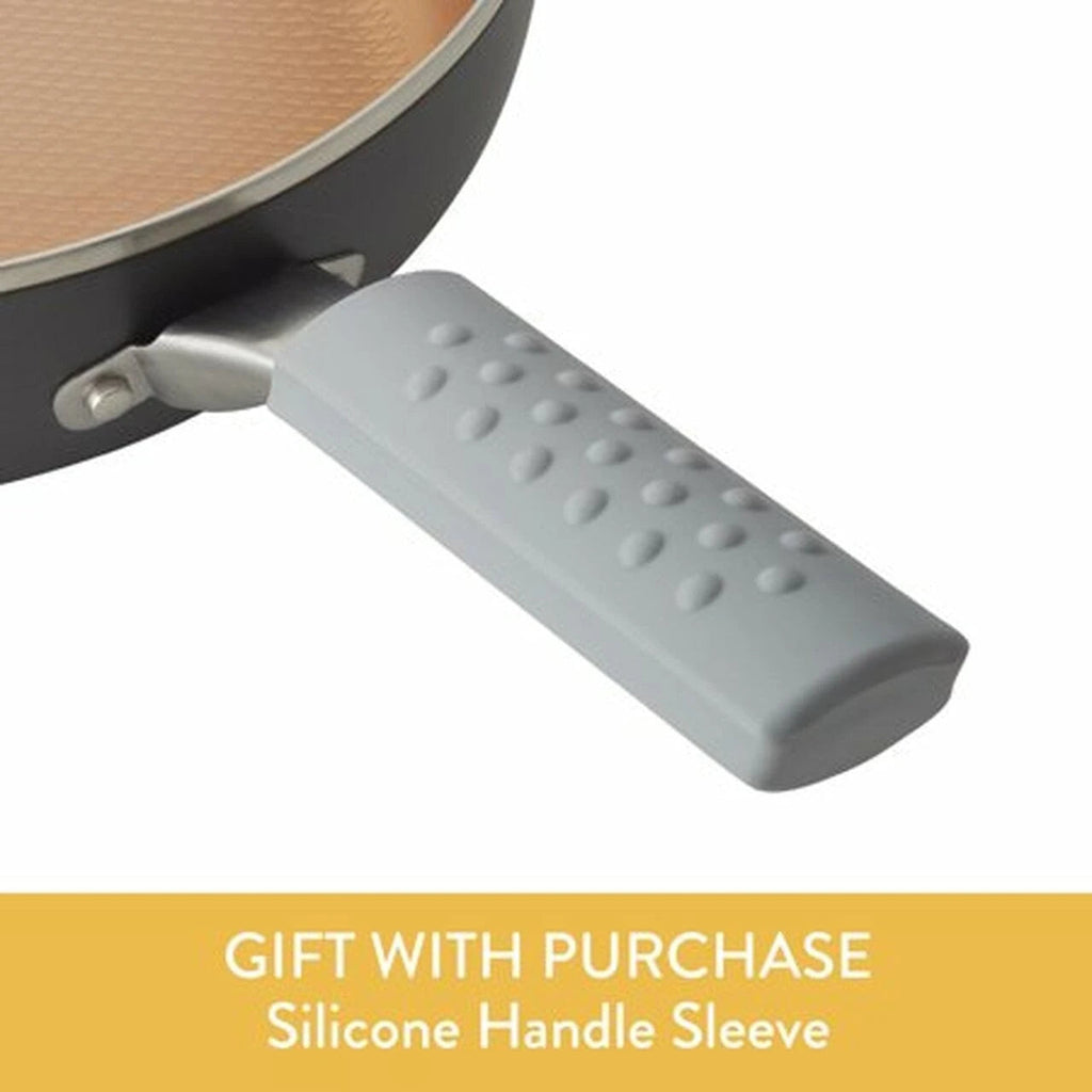 Juego de Ollas y Sartenes Antiadherente de Porcelana Esmaltada de 10 Piezas Ayesha Curry, Rojo Sienna