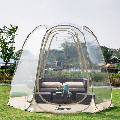2025 Alvantor Burbuja Tienda Gazebo Pop Up, Refugio Tipo Igloo para 8-10 Personas, Carpa de Jardín y Patio
