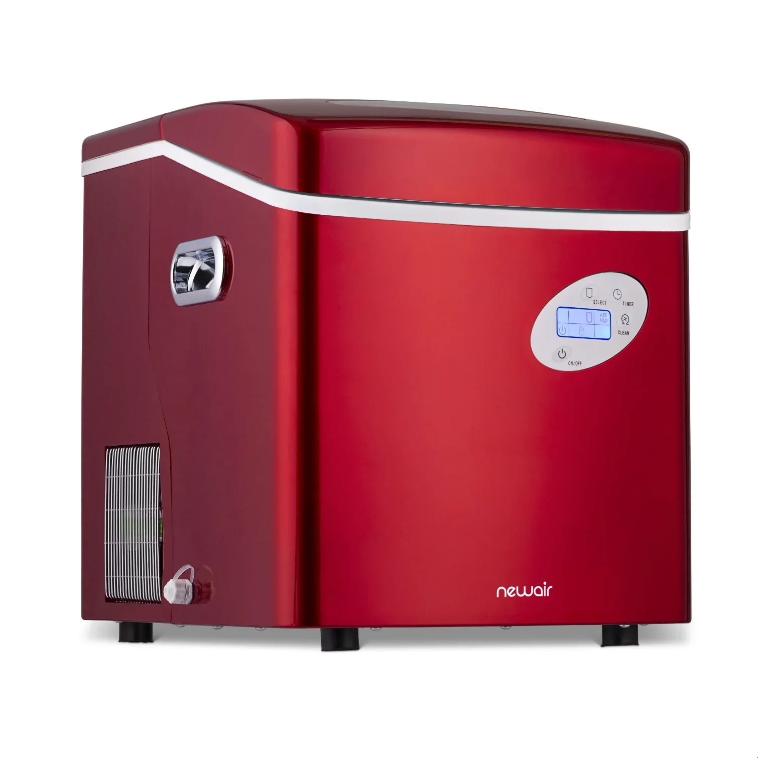 2025 Máquina de Hielo de Encimera Newair® – Cubos de Hielo en Forma de Bala, Rojo
