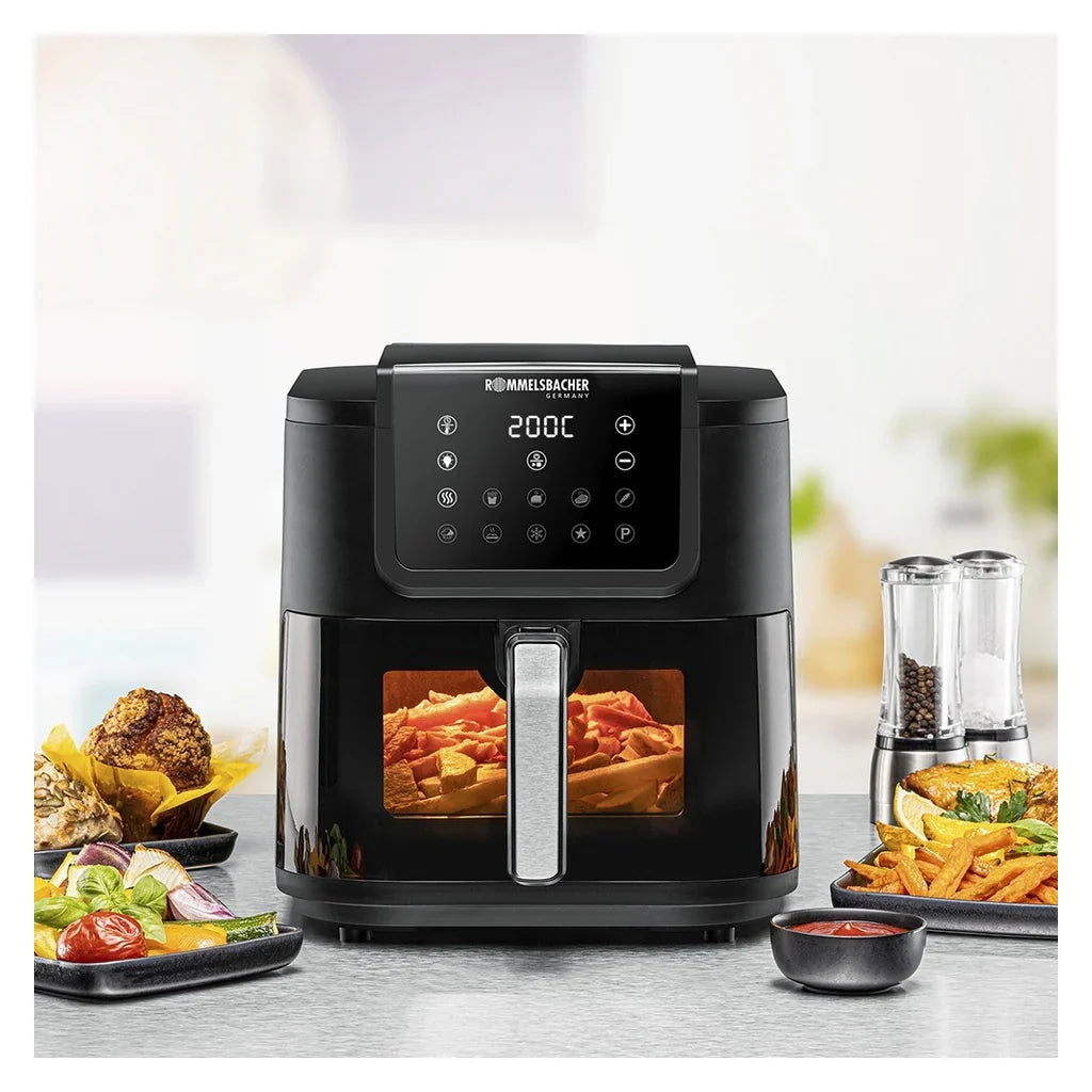 2025 Freidora de aire caliente Rommelsbacher FRH 1700 XXL negra