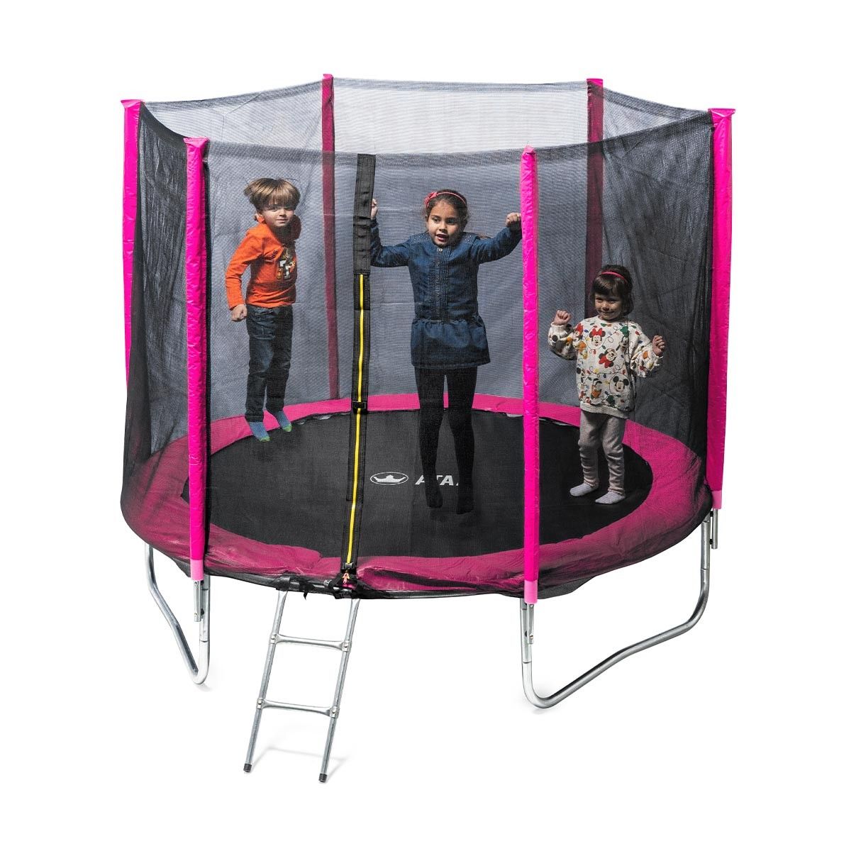 Cama Elástica Infantil 250 Rosa - Juegos Y Juguetes Infantiles Para Niños Al Aire Libre