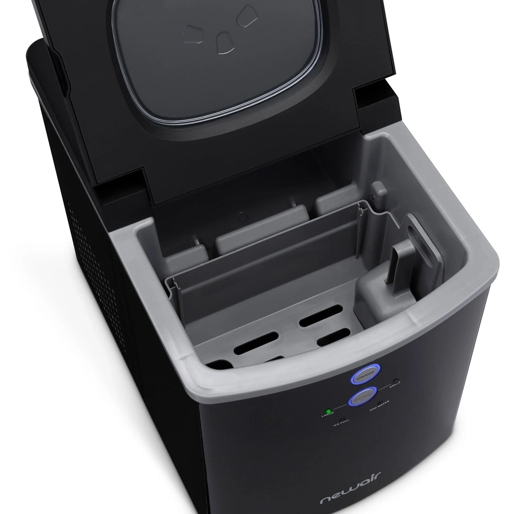 2025 Máquina de hielo de mostrador Newair® – Cubitos en forma de bola, 15 kg/día – Negro