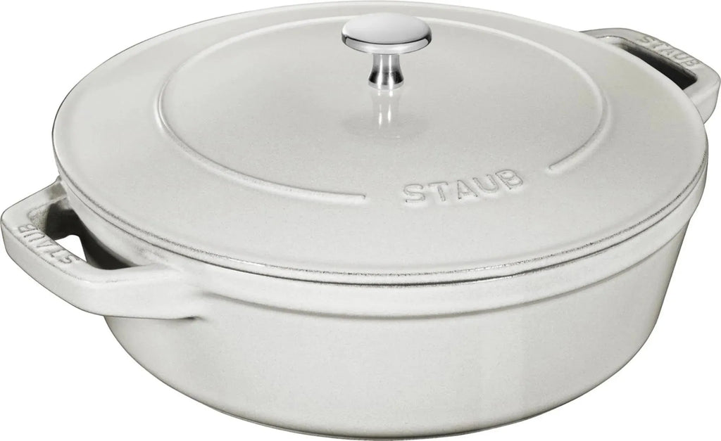 2025 Cocotte de 4 piezas, 24 cm, redonda, Trufa Blanca, apilable