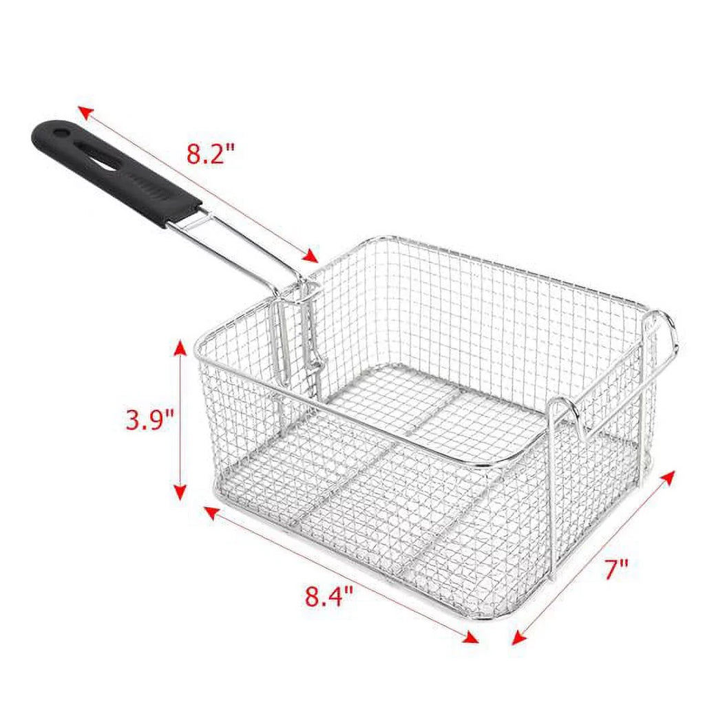 Freidora eléctrica de sobremesa con doble tanque de acero inoxidable - Gran capacidad - Electrodoméstico de sobremesa - Freidora industrial con tanque grande para papas fritas (12.7 cuartos/12 L, 5000 W)