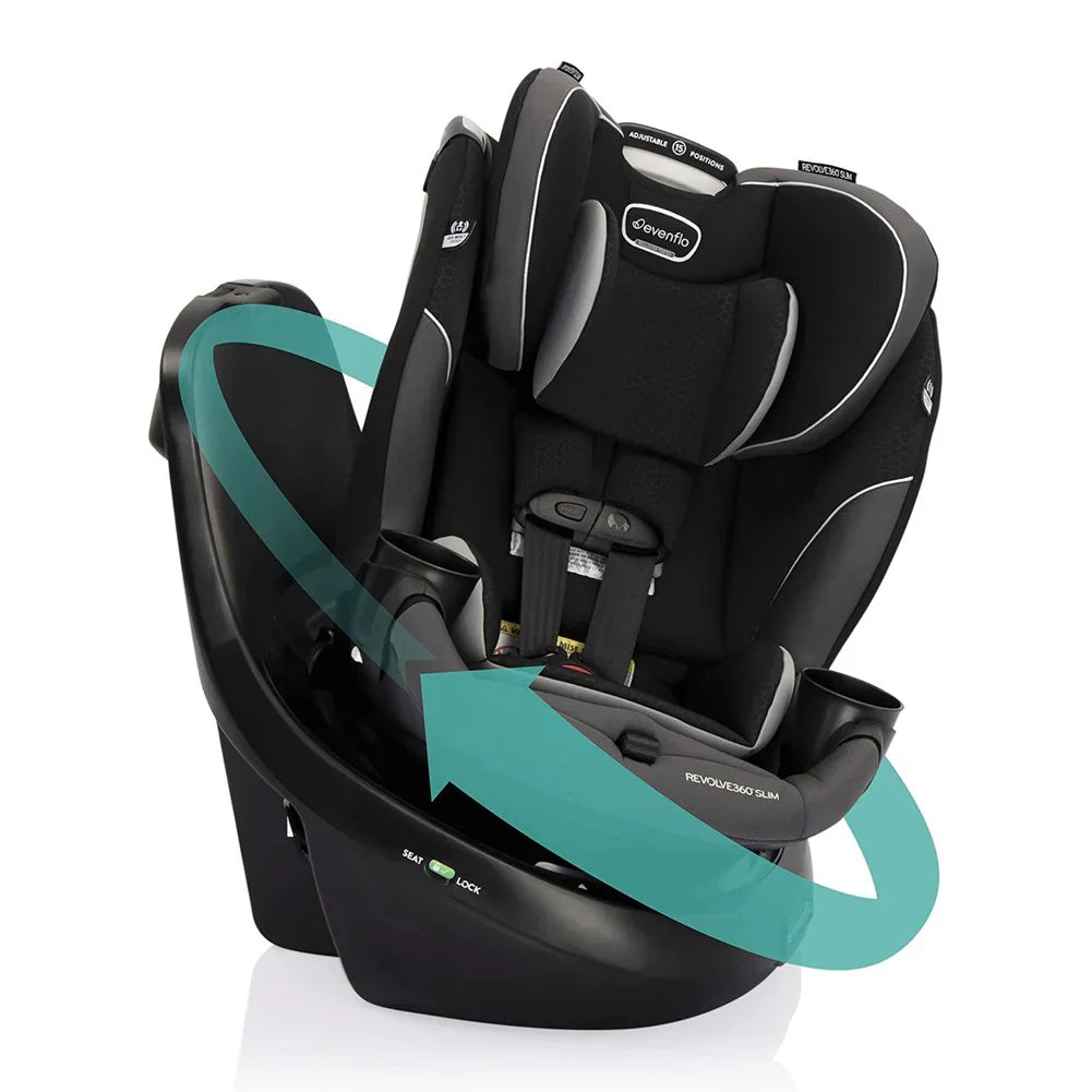 2025 Evenflo Revolve360 Slim 2 en 1 Asiento de Coche Giratorio – Canton