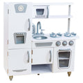 Cocina de Juguete KidKraft Vintage de Madera Blanca con Fabricador de Hielo y Teléfono de Juguete