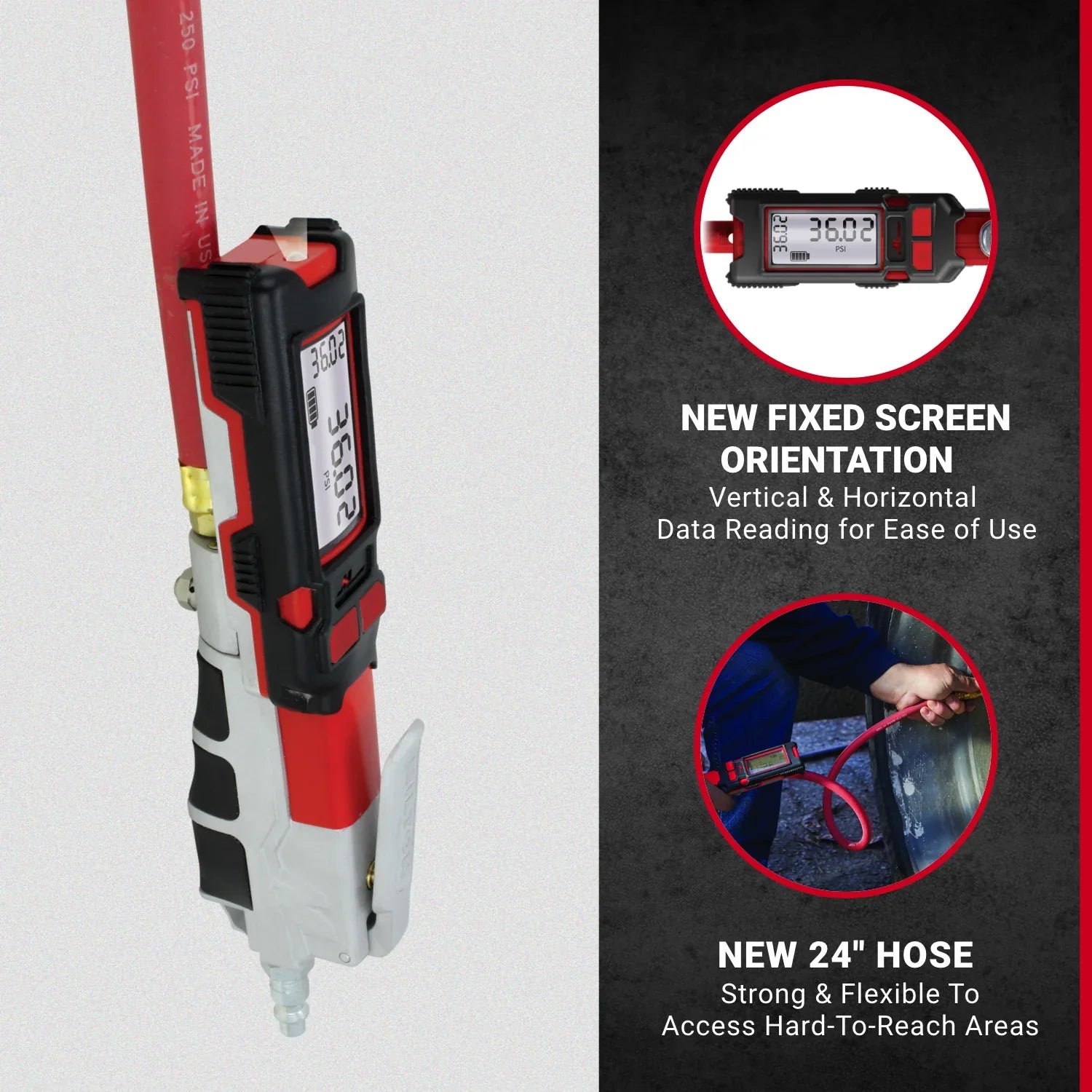 2025 Inflador Digital de Precisión NEW & IMPROVED – 0-160 PSI, Precisión Extrema ±0,25 %, Modelo S580e