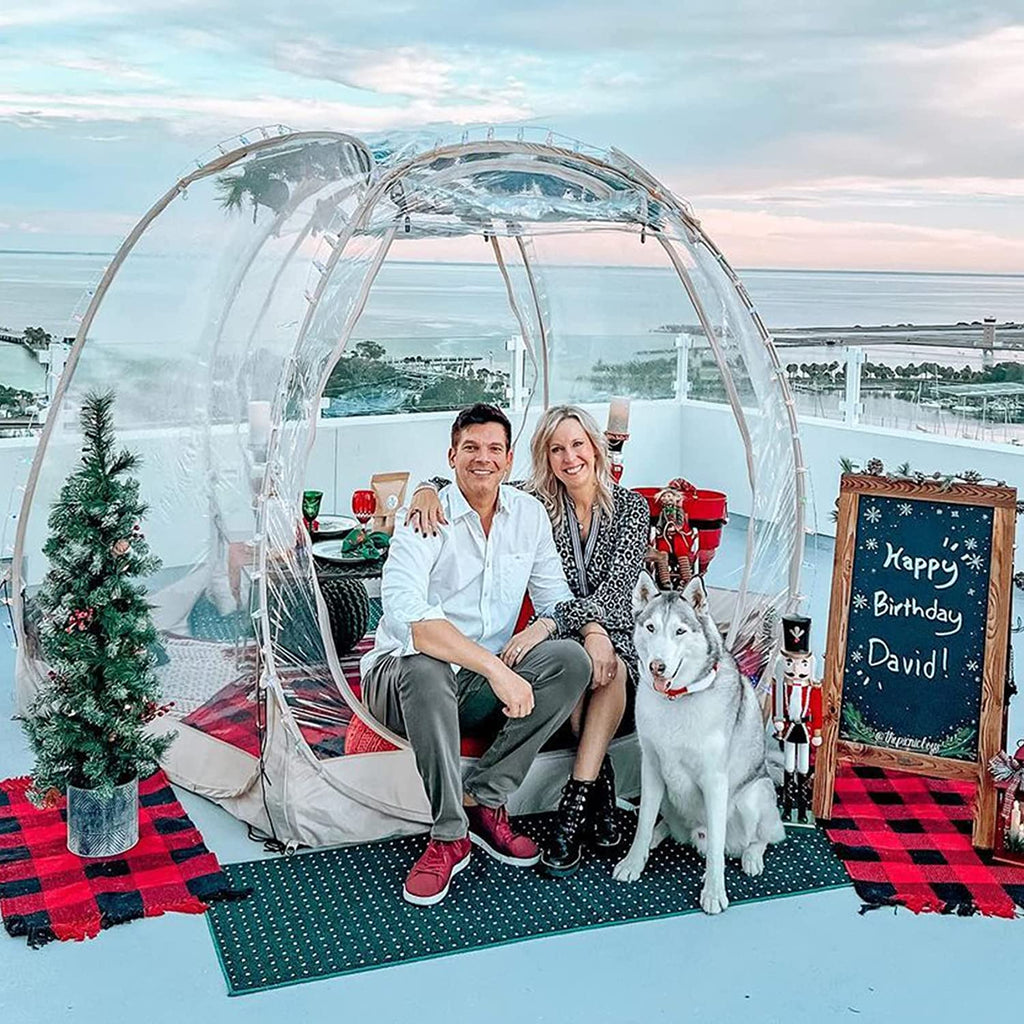 2025 Alvantor Burbuja Tienda Gazebo Pop Up, Refugio Tipo Igloo para 8-10 Personas, Carpa de Jardín y Patio