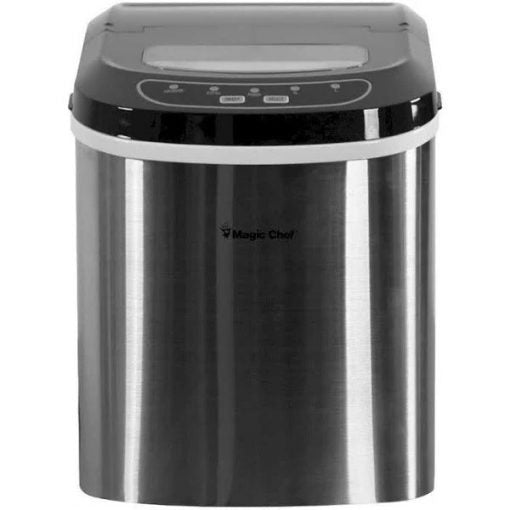 Máquina de Hielo Portátil para Encimera de 27 lb en Acero Inoxidable