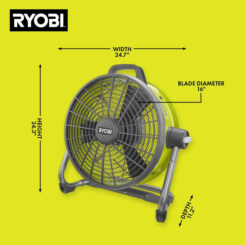 2025 Ventilador de Tambor Air Cannon Híbrido de 18 in. ONE+ 18V P3340