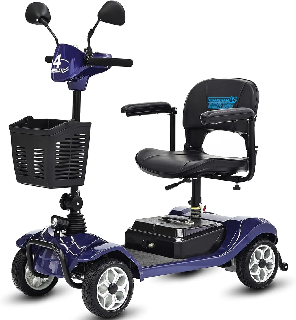 2025 Scooter eléctrico de 4 ruedas – silla de ruedas motorizada compacta y eficiente para adultos y personas mayores